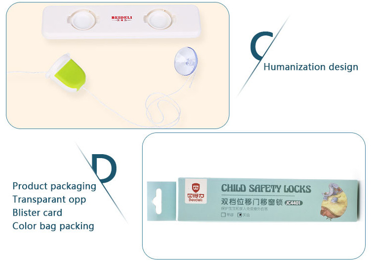 Superior Materials Child Safety Window Locks Baby Double Gears Sliding