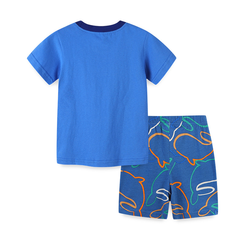 Summer kids clothing set 100% cotton children boys 2Pcs tops shorts clothing set
