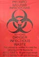 Rollpak Biohazard LLDPE Waste Disposable Bag, Qty 20 bags, 12-16 Gallon Capacity, 24 W x 33 L, 1.30 mil, 33 micron, Red STX-2433RP