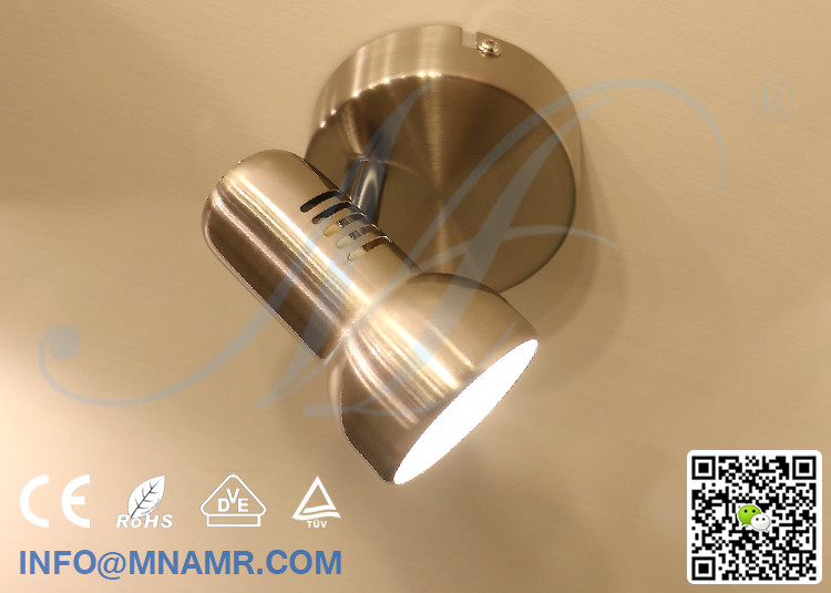 LED Hotel Bed Headboard Reading Light Dimmable with Replaceable Bulb GU10 GU5.3 MR16 E14 G4 G9