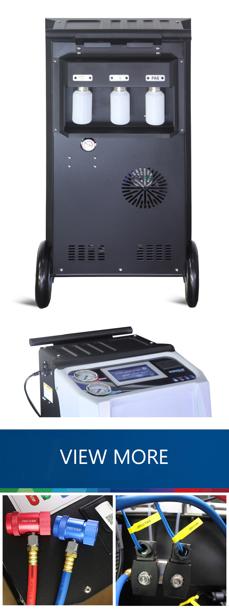 Car Air Conditioning Refill Service AC Freon Recovery Machine For R1234yf