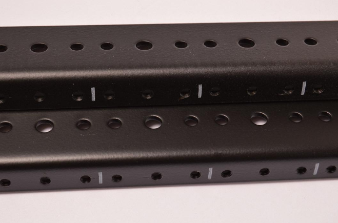 Steel Rack Rail for Mounting Audio Home Theatre Recording Studio Finish Powder Black