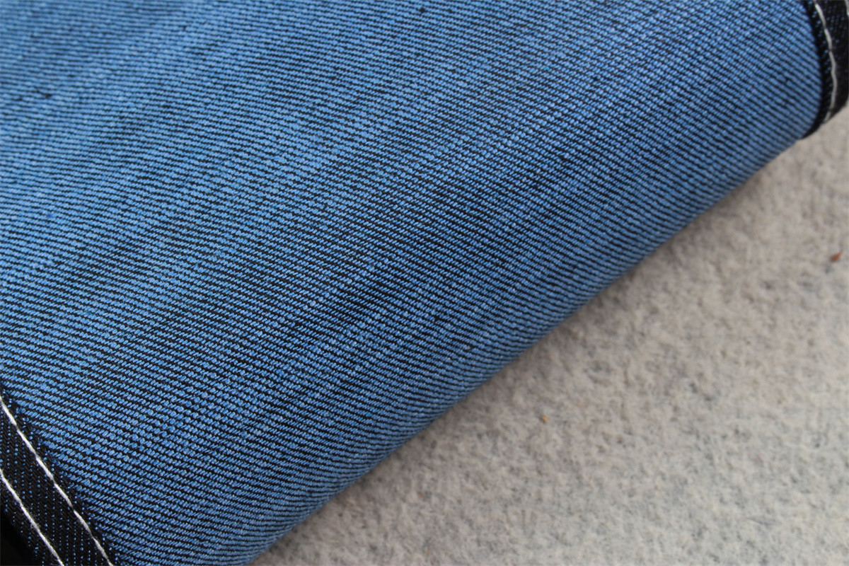 11oz Blue Backside Denim Fabric With Crosshatch Slub For Man Jeans, Brand Quality Blue Black Color