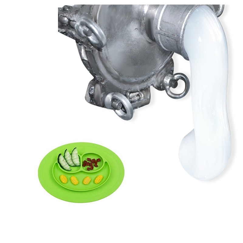 2.5% Food Grade Liquild Silicone Rubber Feeding Suction Bowl With Spoon