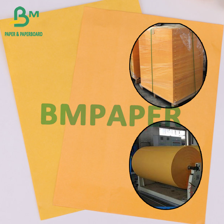 80gsm Golden Kraft Paper Rolls for Envelope Paper Express Bubble Bags 787mm 1092mm