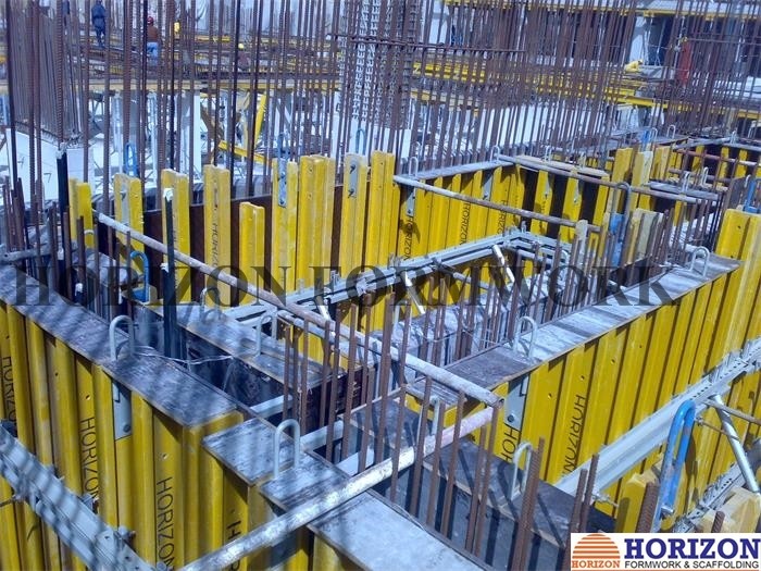 Internal Platform Climbing Formwork System Telescopic Length Shaft With Gravity Pawl