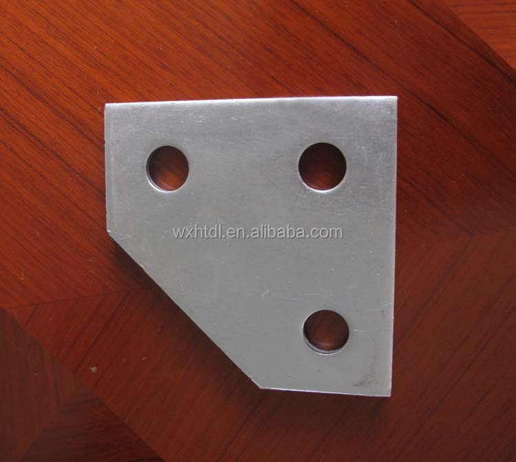 Three 3-Hole Corner Gusset Plate Zinc Plated Strut Channel Fittings