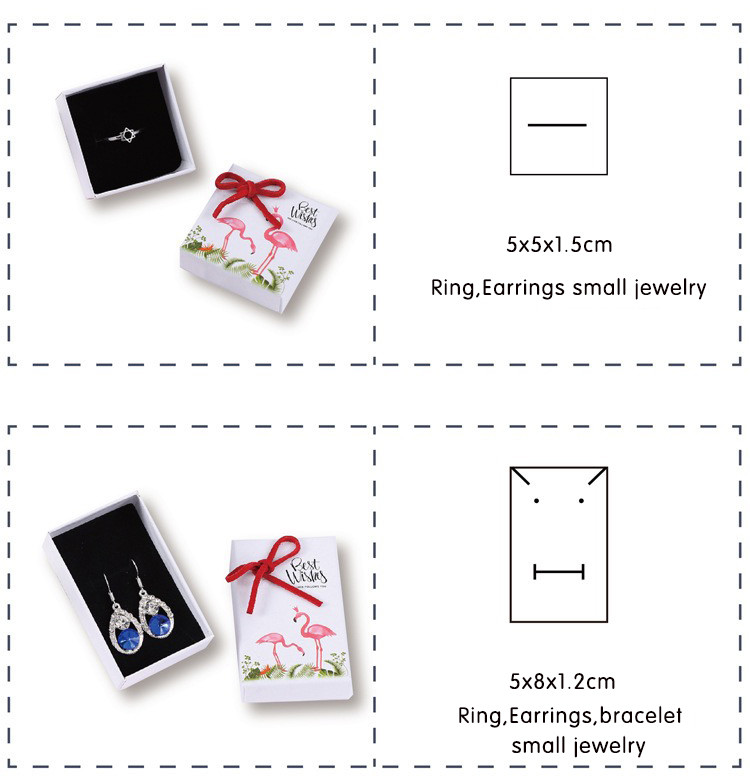 High Quality Rigid Elegant Cardboard Ring Bracelet Necklace Jewelry Gift Box