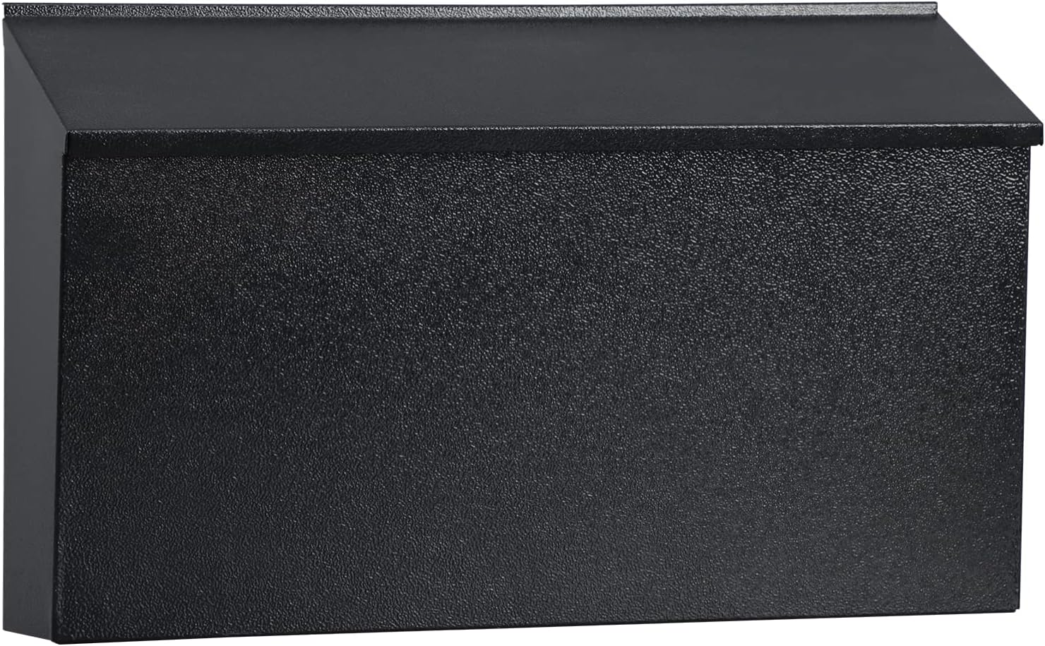 0.8mm Thickness Print Custom Logo Black Powder Coated Wall Mounted Mailbox for Outdoor