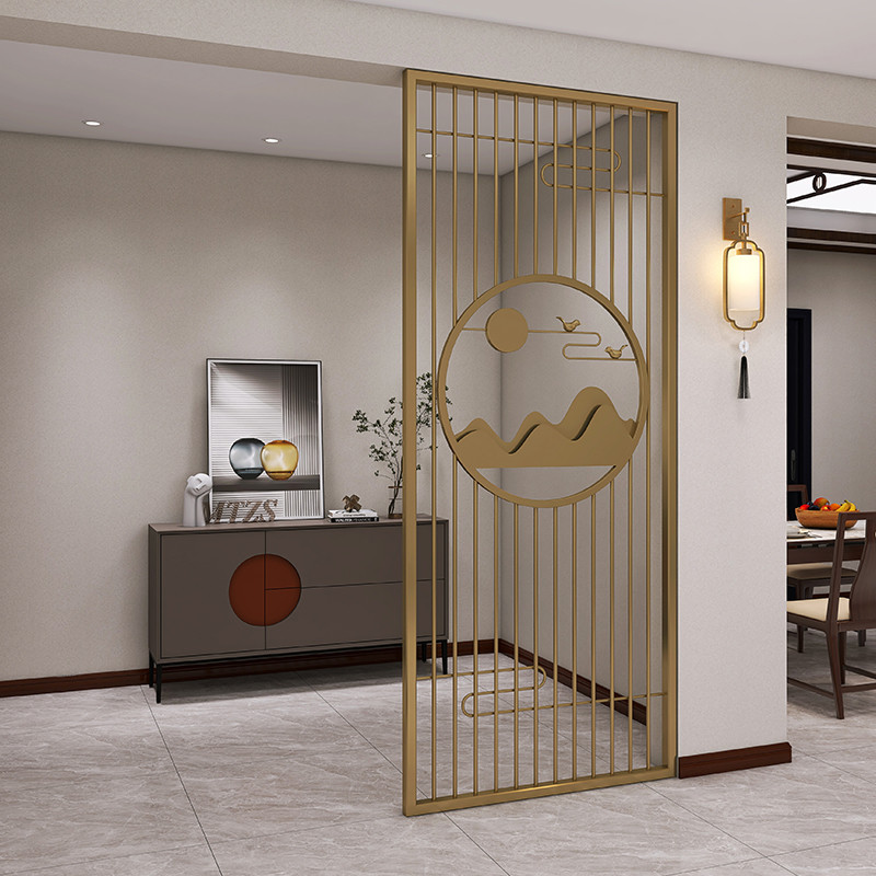 Black Decorative Metal Panels Aluminum Screen Dining Partition Room Divider