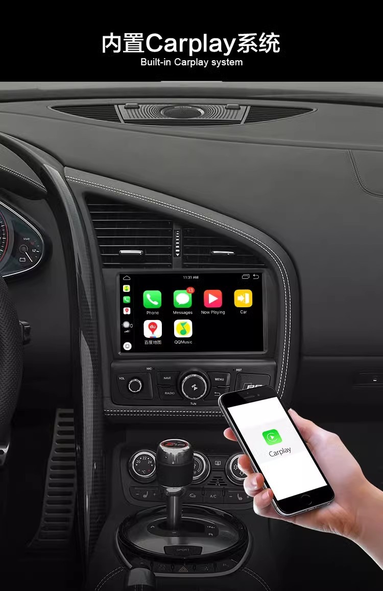 8 Inch 8 Core Android Car radio GPS Navigation Multimedia Player For Audi R8 Android Auto Wireless Carplay BT 4G