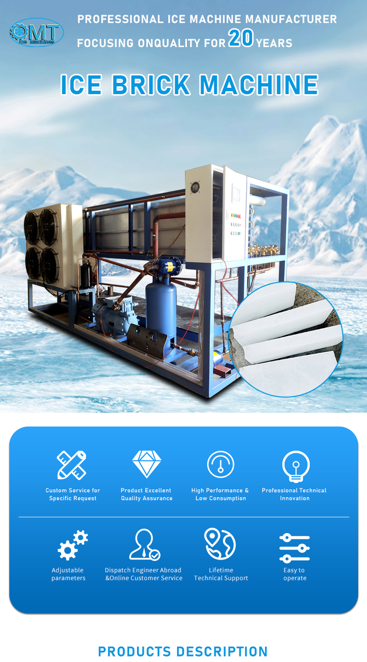 3 Tons Industrial Ice Block Maker For Restaurants And Food Processing