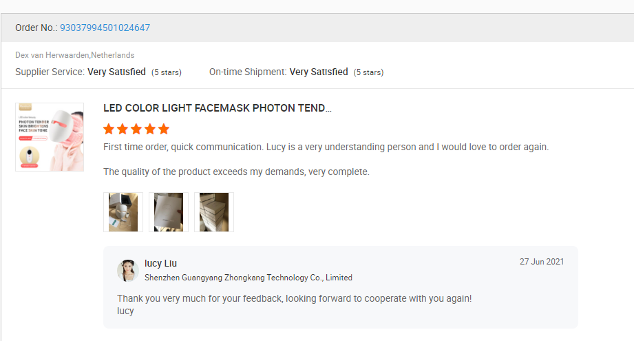 3W LED Light Therapy Mask Whitening Skin Anti Aging Photon Therapy Face Mask