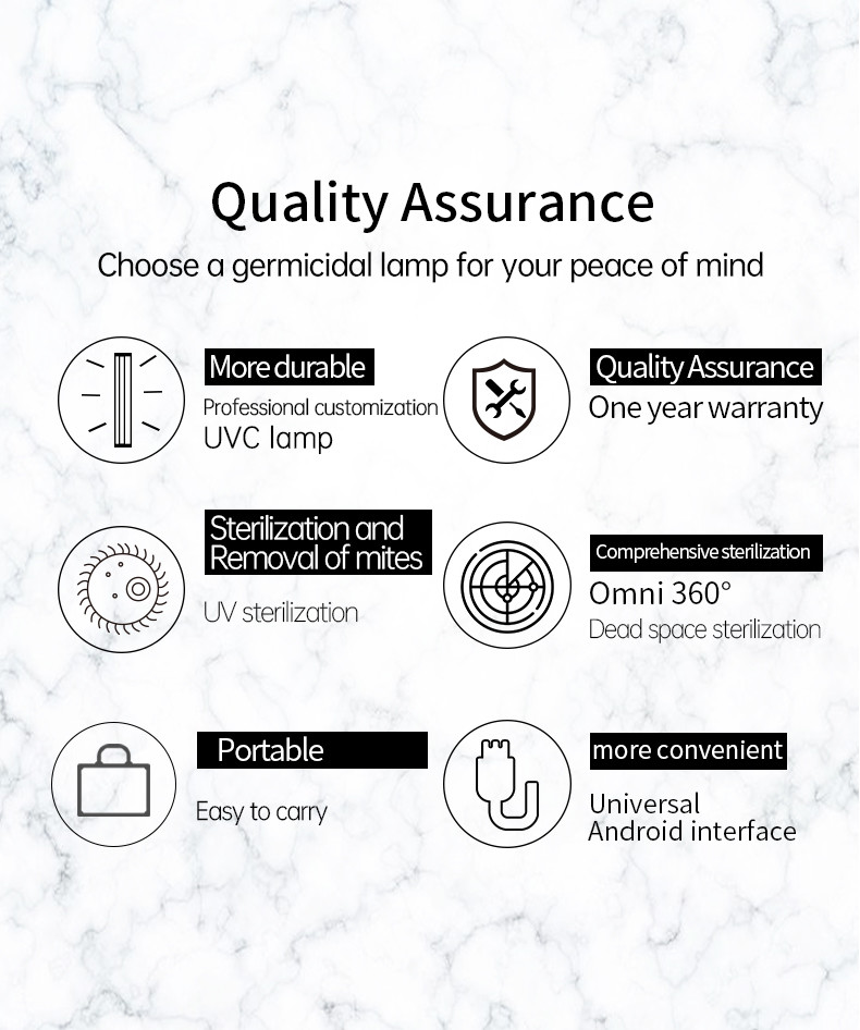 Lithium Battery Disinfect Sterilize Germicidal UV Lamp