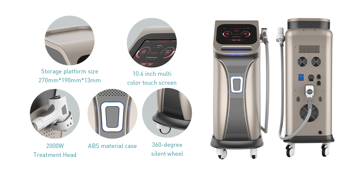 Ice Platinum 2000W 808Nm Diode Laser System Professional Painless Permanent Laser Hair Removal Machines