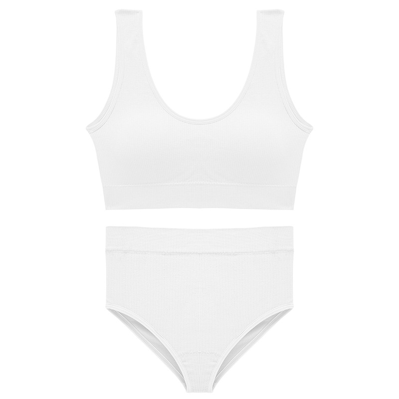 Seamless Plus Size Bra Sets Breathable Full Brief Underwear Sets