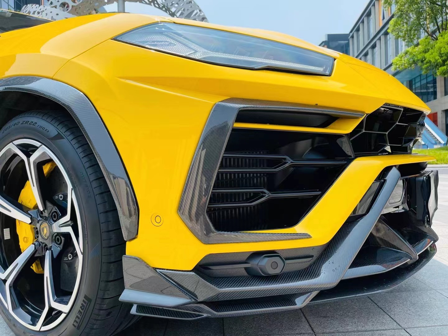 Auto Parts for Lamborghini Urus Body Kit Urus Upgrades TopCAR-style Carbon Fiber Front Shovel Diffuser Spoiler Hood Body Kit