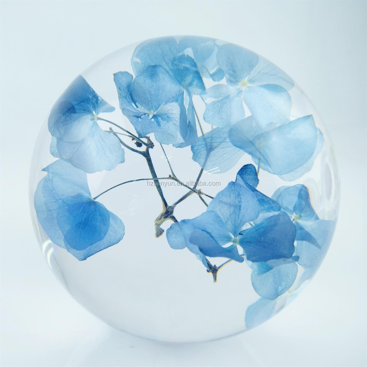 ODM OEM Blue Flower Paperweight For Promotional Gift