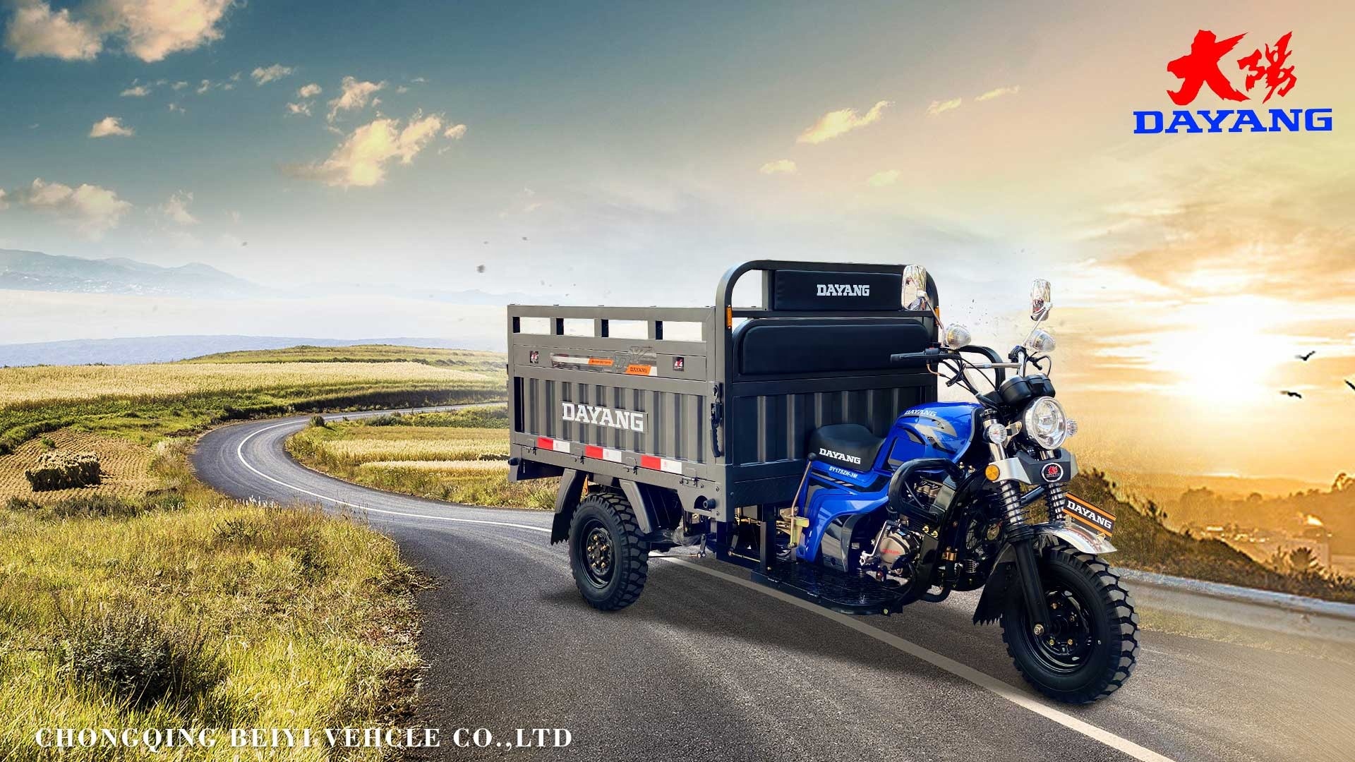Motorized Tricycle Vendor 300cc Real 4 Wheels with Front Disc and Rear Drum Brake System