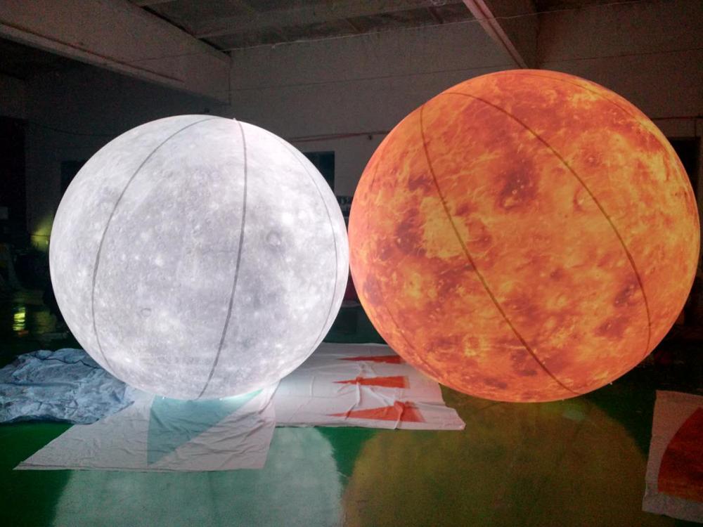 Inflatable moon 4x4m inflatable decorations inflatable planet solar system nine planets