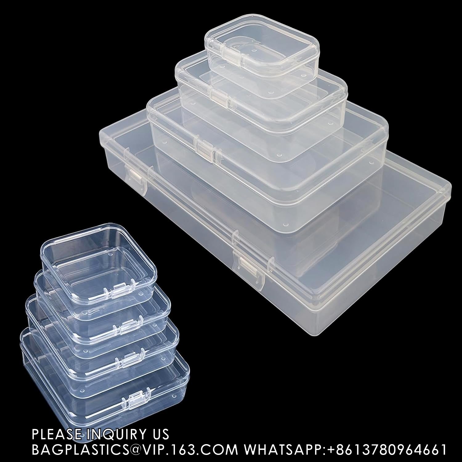 Storage Containers Rectangular Empty Small Plastic Containers For Small Items Art Craft Jewelry Projects