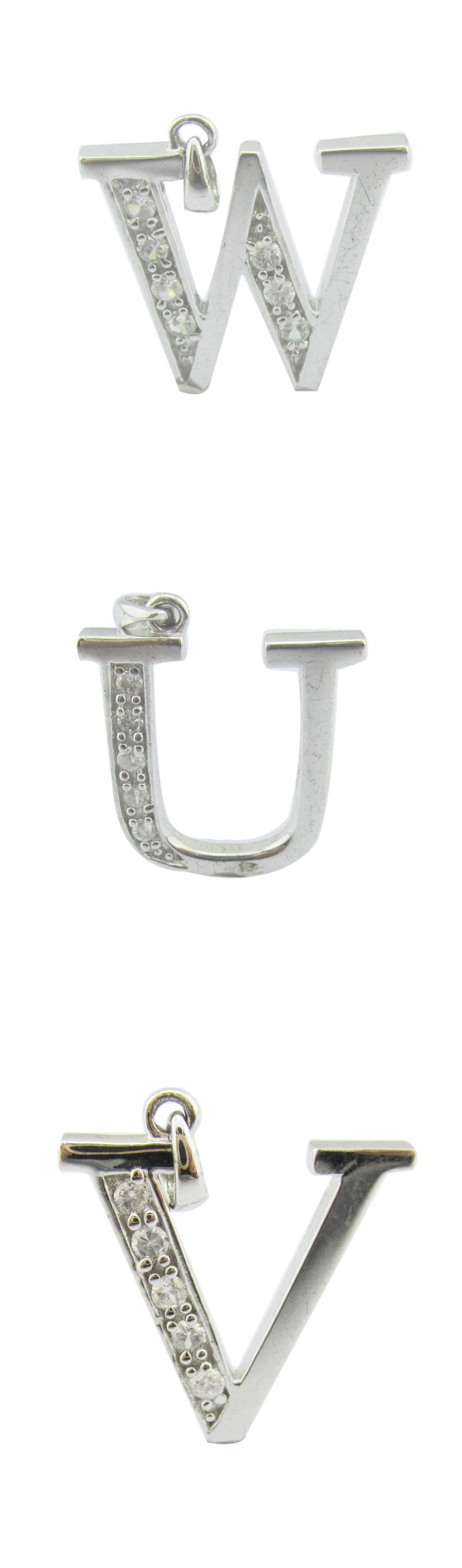 G Letter 1.25mm/1.5mm Stones 925 Silver CZ Pendant Affordable and Elegant sterling silver pendant diamond alphabet