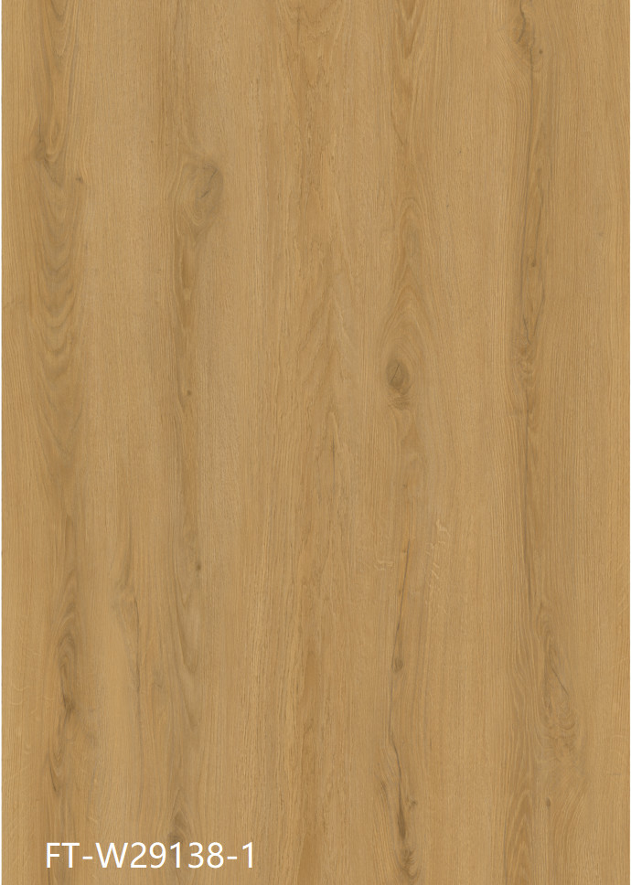 GKBM FT-W29138-1 Anti-slip Wear Resistance Brown Jump Color Oak Wood Grain Stone Vinyl Composite Click SPC Flooring