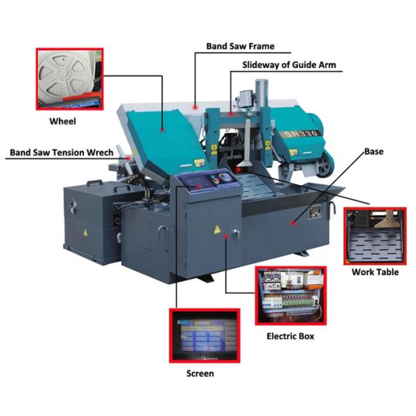 SH-330 Precision Grinding Machine / CNC Metal Sawing Machine Energy Saving