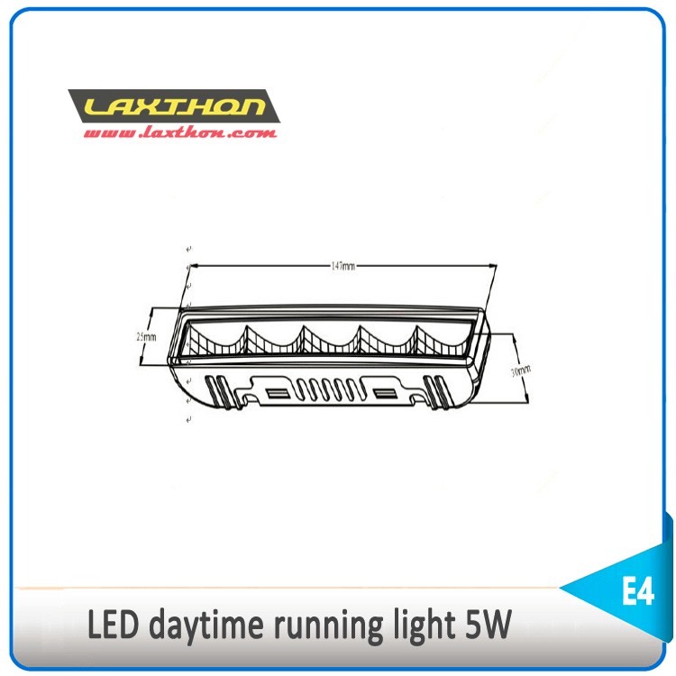 502HP 5W/ Pcs Car Drl LED Daytime Running Light 12v 6000K - 6500K Universal