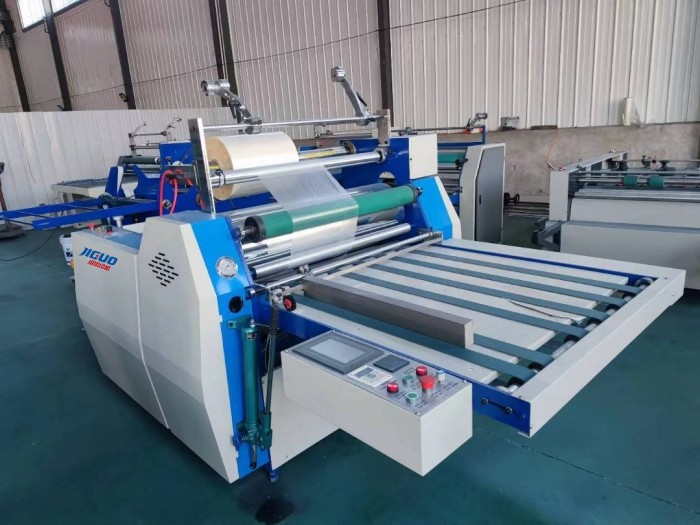 JIGUO FMZ-920 Semi Automatic Flute Laminator Pre Coating Laminating Machine