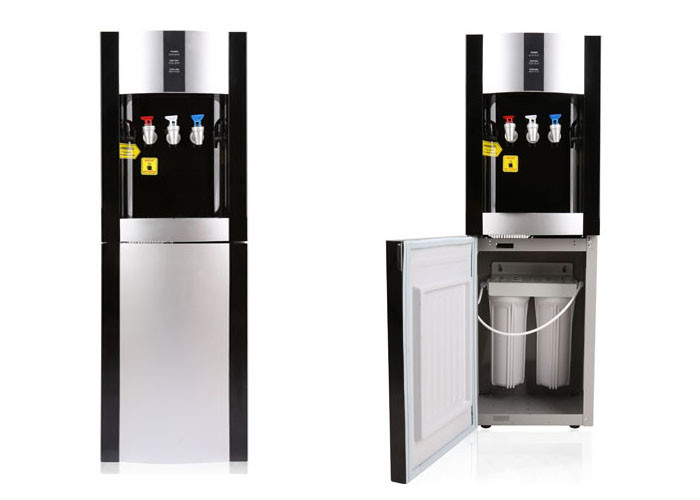 Free Standing 3 Tap Water Cooler Dispenser , Pipeline Water Dispenser With Filtration System