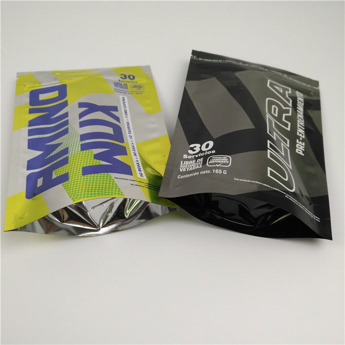 Resealable Plastic Food Seal Packaging Matt Finish Aluminum Foil Mylar Plastic Standing Pouch Customized Logo