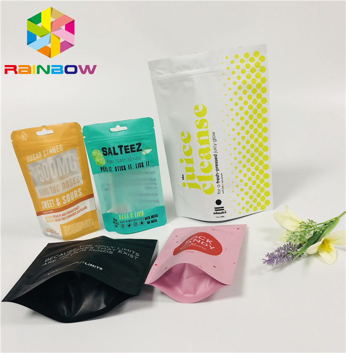 Matte Tea Bags Packaging Stand Up Aluminum Foil Bag With Zipper / Tearing Notch