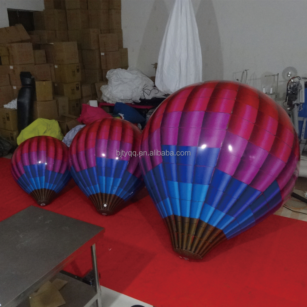 Flashing inflatable Helium waterproof led light moon planet balloon with sticks for christmas party event decorations