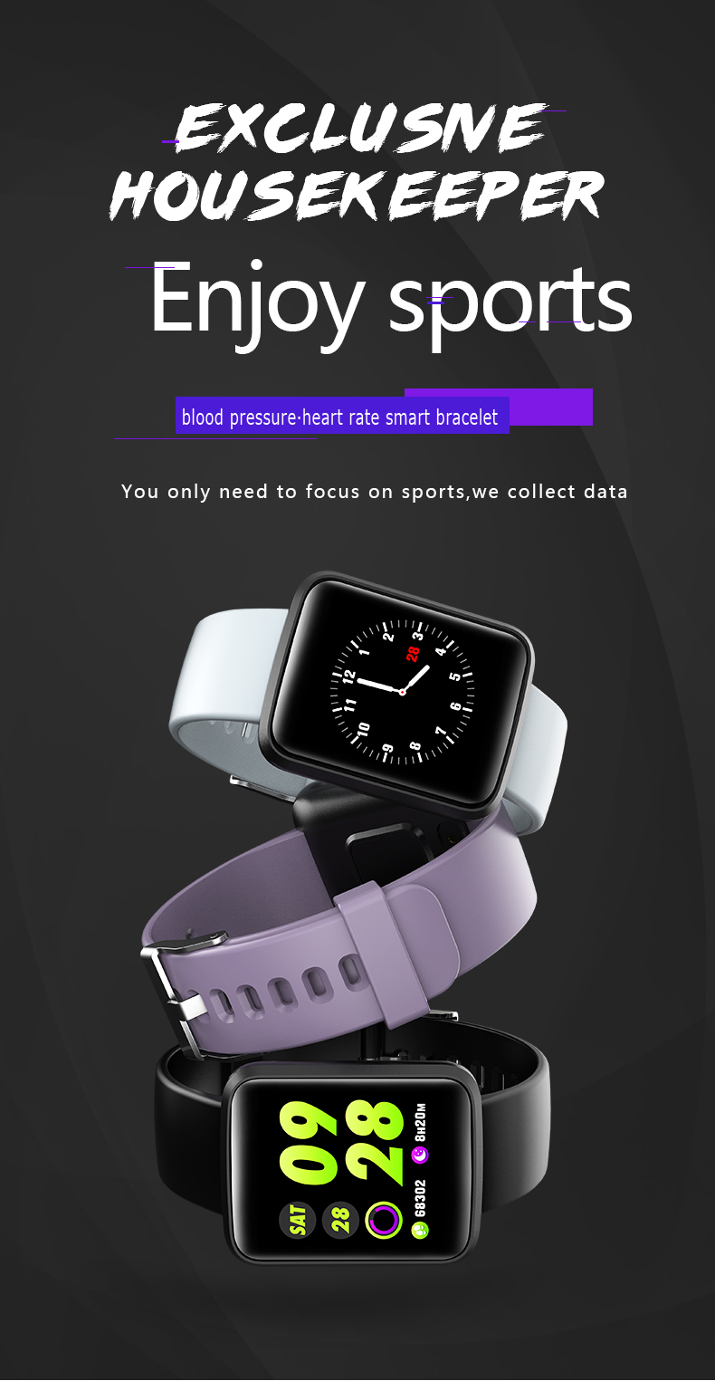 Heart Rate Fitness Tracker Smart Bracelet Blood Pressure Monitor Watch T500plus Serie 6