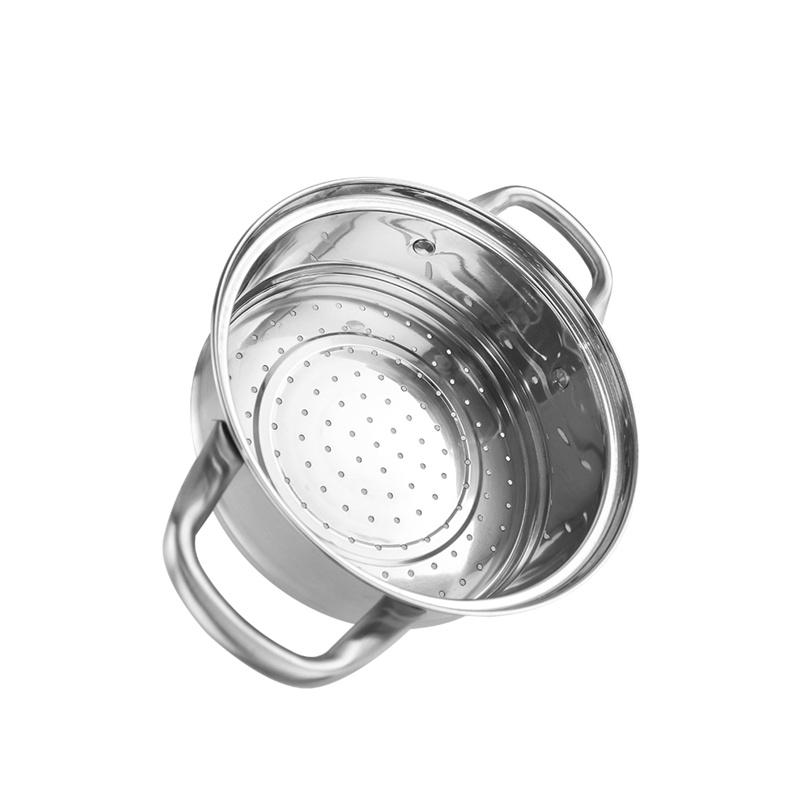 Different Size Stackable Steamer Pot Stainless Steel Material Double Layer