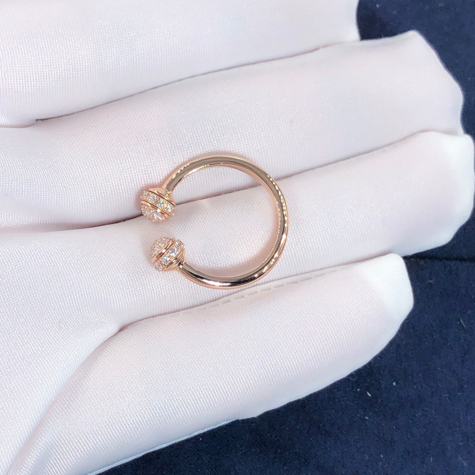 High-End High Quality Fine Jewelry Pure 18k Gold Jewelry Piaget Possession Open Ring Natural Diamonds Ring