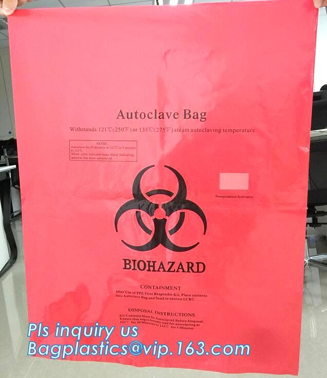 Bio Degradable Hospital Biohazard Waste Garbage Plastic Rubbish Bag For Garbage, Biodegradable Medical Biohazard Waste B