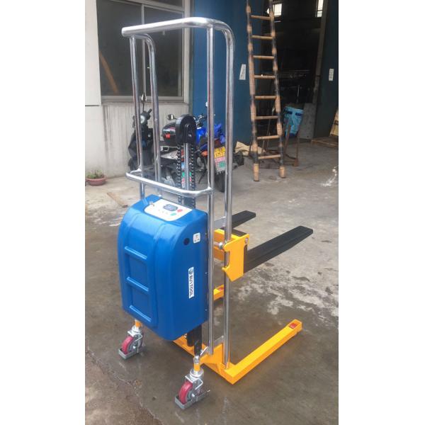 Battery Operated Portable Forklift Pallet Stacker Truck Hand Lift 400kg Capacity