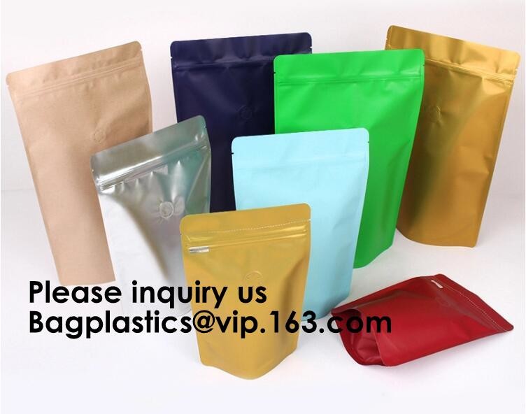 Semi-Clear Window Hang-Hole Stand-Up k Pouch,Aluminum Packaging Bags Laser k Stand up Resealable Pouches wit