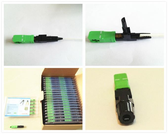 Customized Fiber Optic Fast Connector SC APC With Simplex Duplex Cable Type