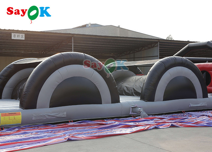 150x3.8m Tarpaulin Inflatable Obstacle Course Racing Game For Events