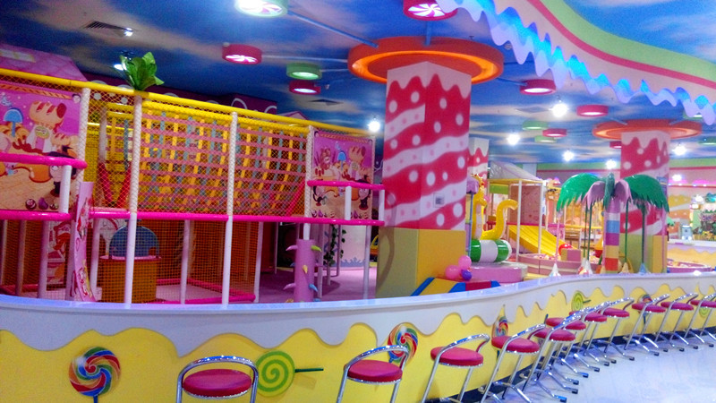 The Convenient Indoor Playground Bussiness Plan for Childen with Double Slide