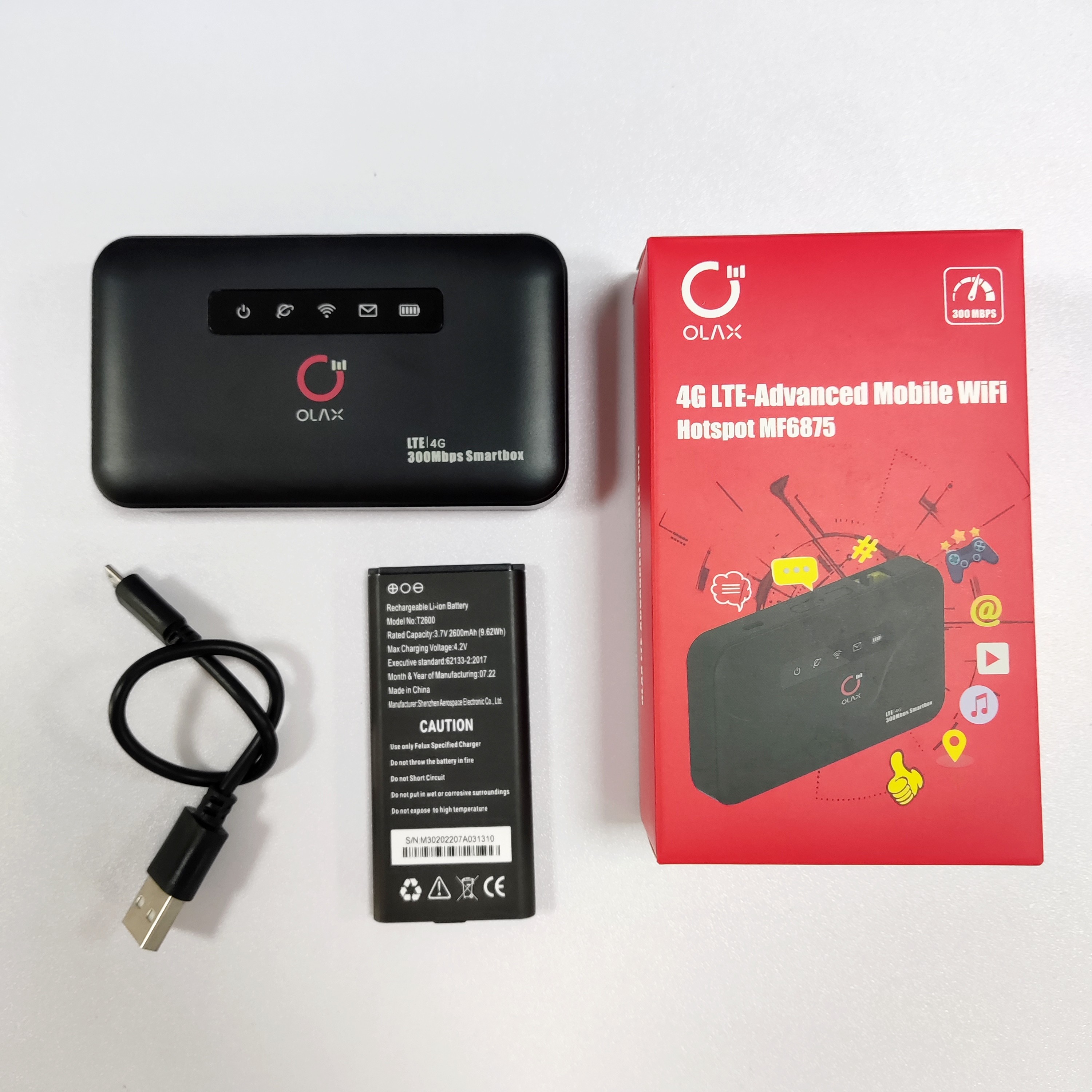 Mobile CPE OLAX MF6875 4G Hotspot Router 4G Wireless Router 300Mbps RJ45 Port Router Forwarding Used