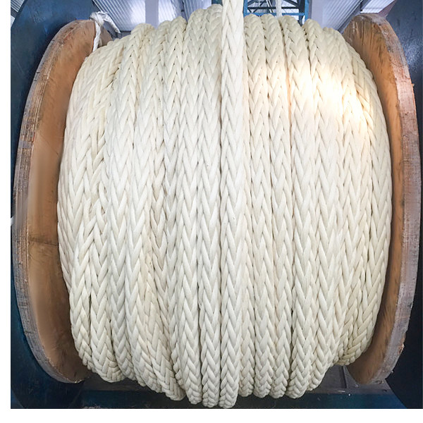 56mm Diameter Braided Synthetic Rope 12 Strand Uhmwpe Marine Ropes