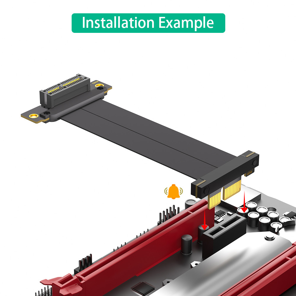 PCI Express 4.0 1X to PCI-E X1 Adapter Riser Card + High Speed Data Extension Cable length 90 Degree 180 Degree 270 Degree new 4.0 compatible PCI-E