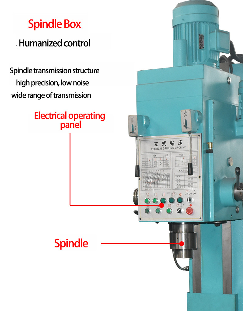 Square Column Metal Drilling Machine Large Deep Hole Vertical Drilling Machine Z5180B