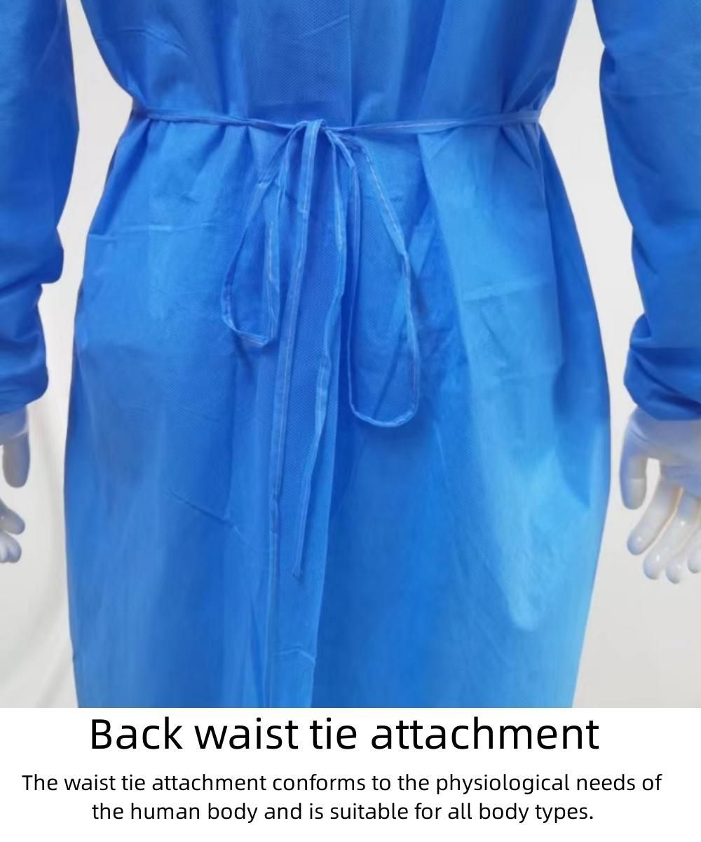 Sterile Nonwoven Disposable Isolation Gown SMS/SMMS Surgical Gown with AAMI Level3