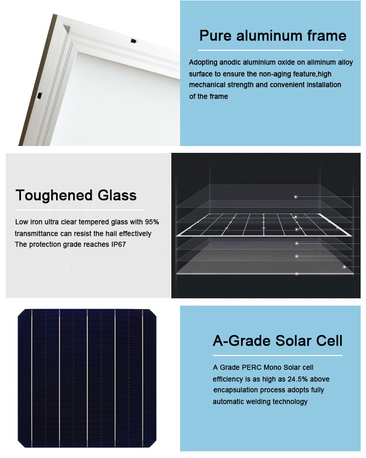 PERC Monocrystalline 350W 330W 300w Mono Solar Panel 72 Cell Solar Panel 360W