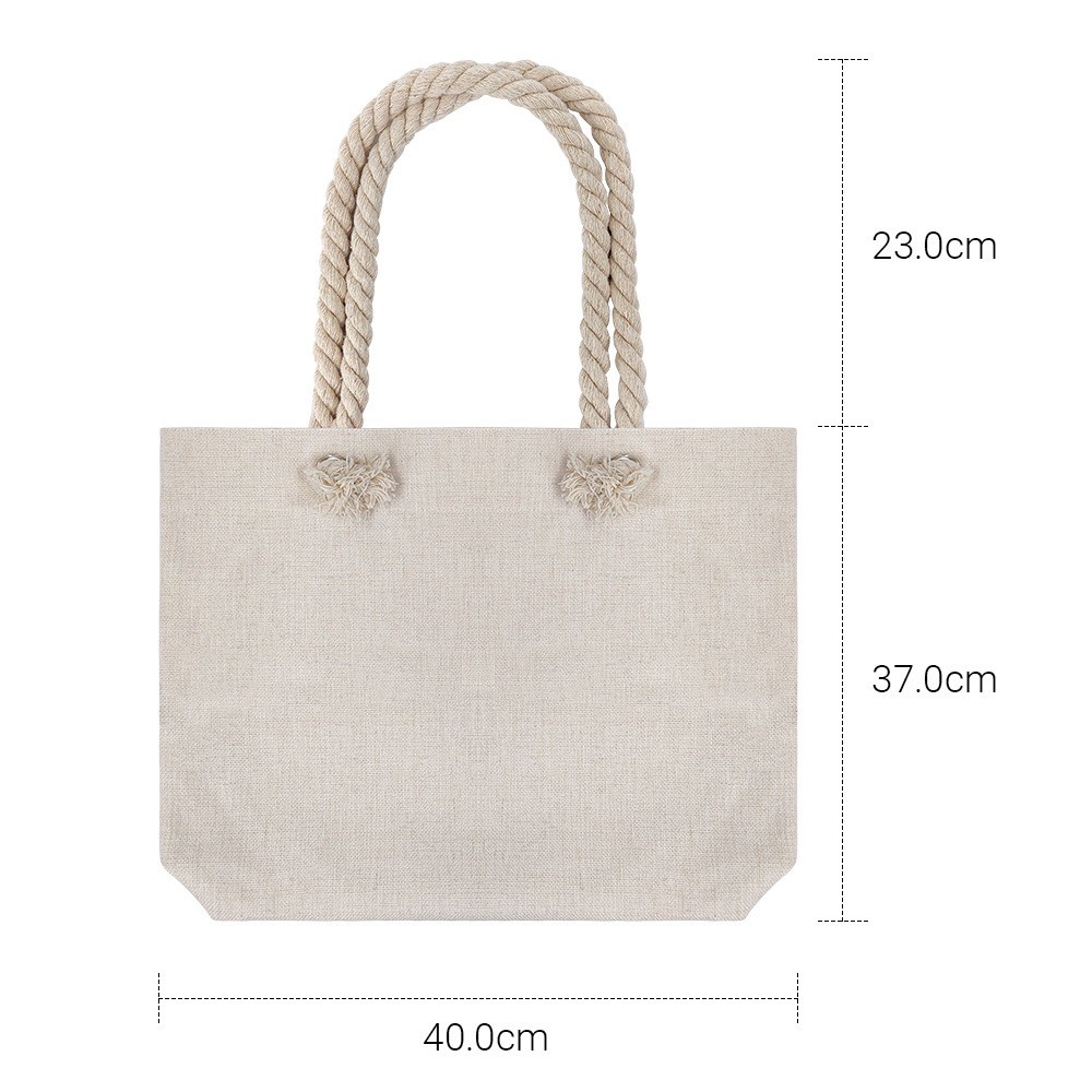 Custom Sublimation Blank Linen Tote Bag For Sublimation Photos Printing